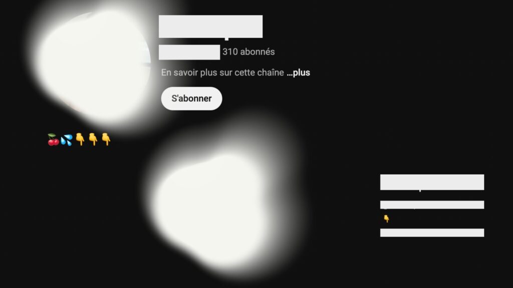 Les comptes Youtube, renvoient vers d'autres comptes administrés par des bots // Source : Youtube