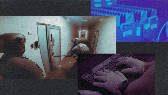 Europol publie la vidéo d'une incroyable saisie de 40 000 cartes SIM // Source : Montage Numerama