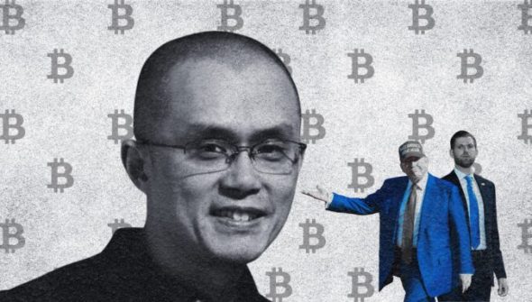 Zhao Binance gracié // Source : Montage numerama