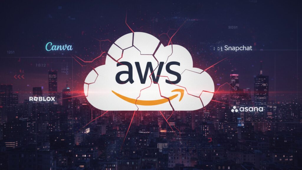 La panne AWS // Source : Montage Numerama La panne AWS // Source : Montage Numerama