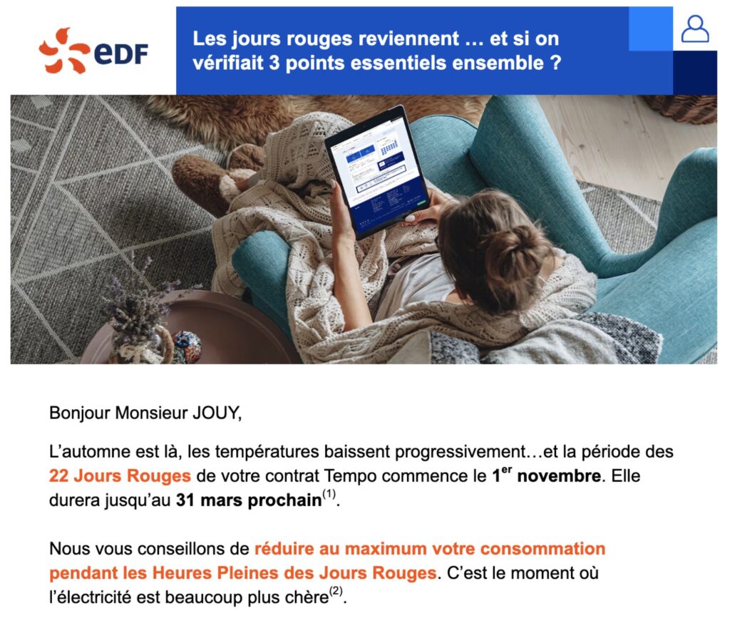 La saison des jours rouges Tempo démarre au 1er novembre La saison des jours rouges Tempo démarre au 1er novembre