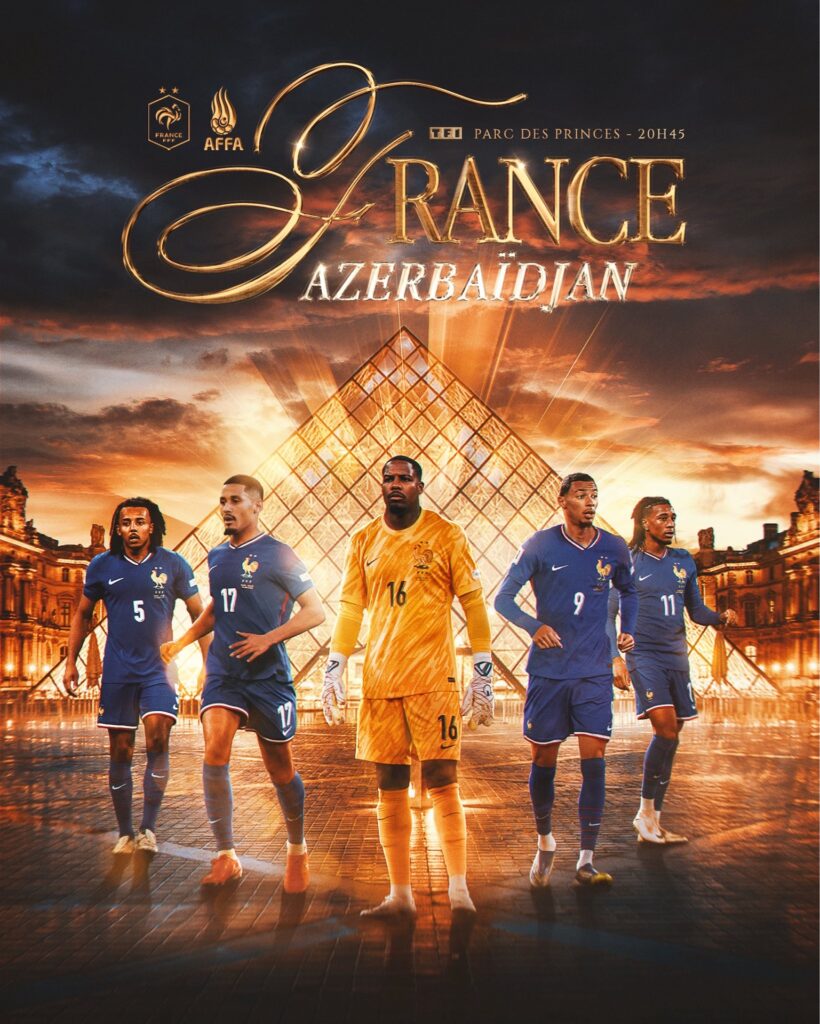 France - Azerbaïdjan // Source : Compte X de l'Équipe de France France - Azerbaïdjan // Source : Compte X de l'Équipe de France