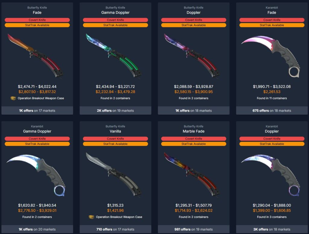 Les couteaux sur Counter-Strike 2 Les couteaux sur Counter-Strike 2