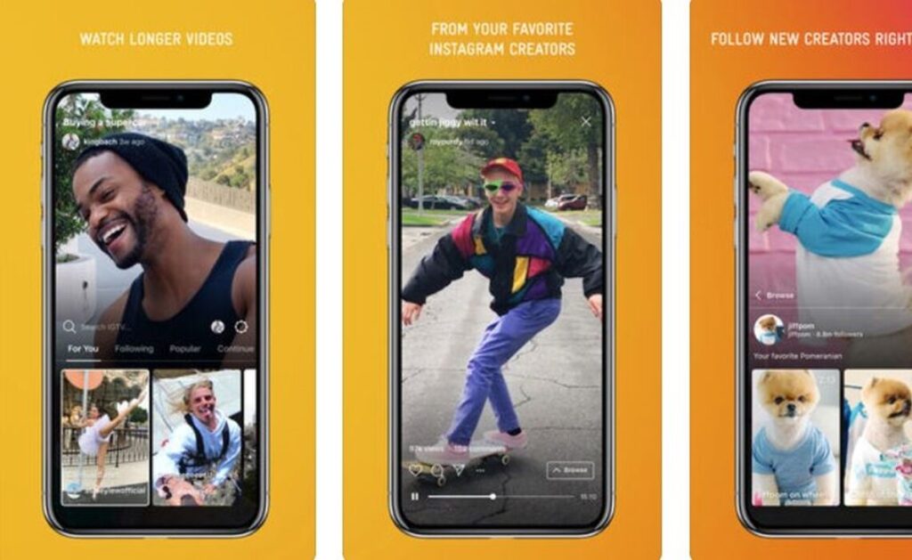 L'application IGTV.