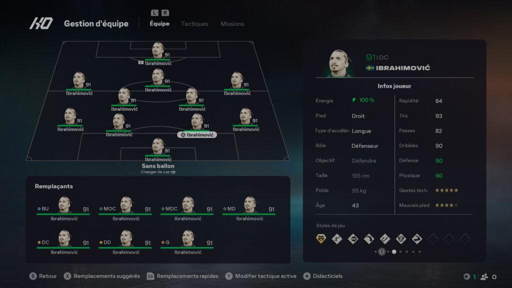 Faire sa compo n'a jamais été aussi facile avec le Zlatan FC.