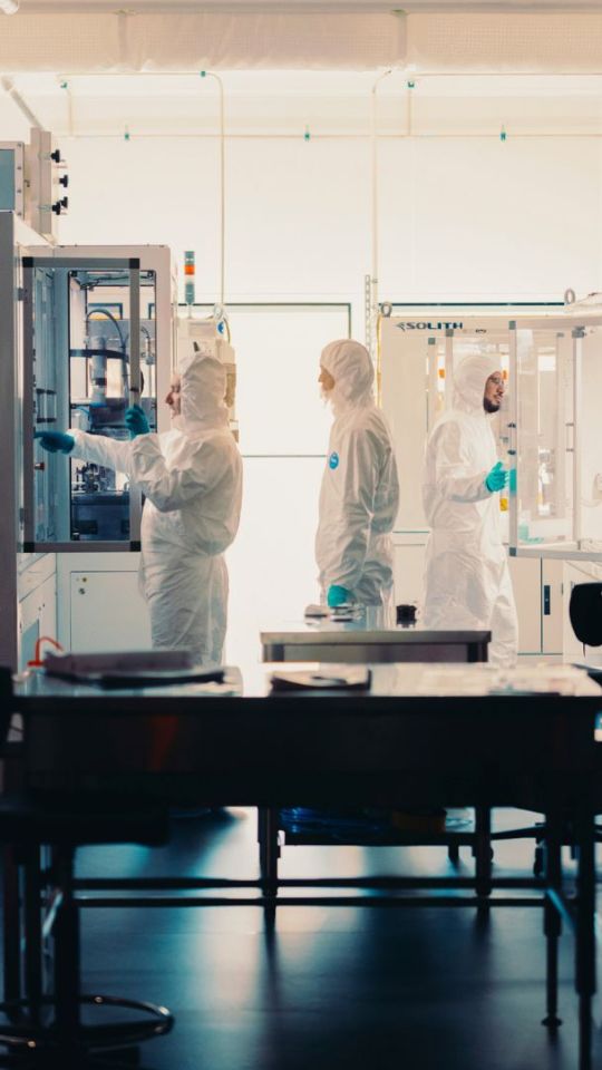 Au coeur du Laboratoire Innovation Cellule Batterie d'Ampere // Source : Ampere