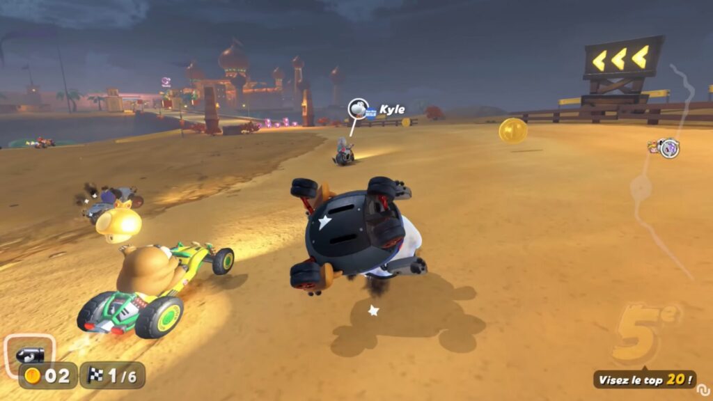 Il y a souvent de quoi rager dans Mario Kart World // Source : Capture Numerama