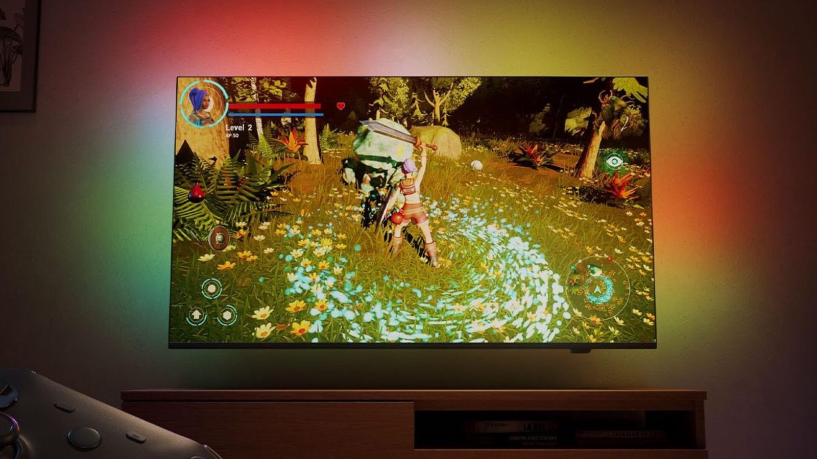 Ce gigantesque tÃ©lÃ©viseur QLED Philips avec Ambilight tombe Ã  un super prix