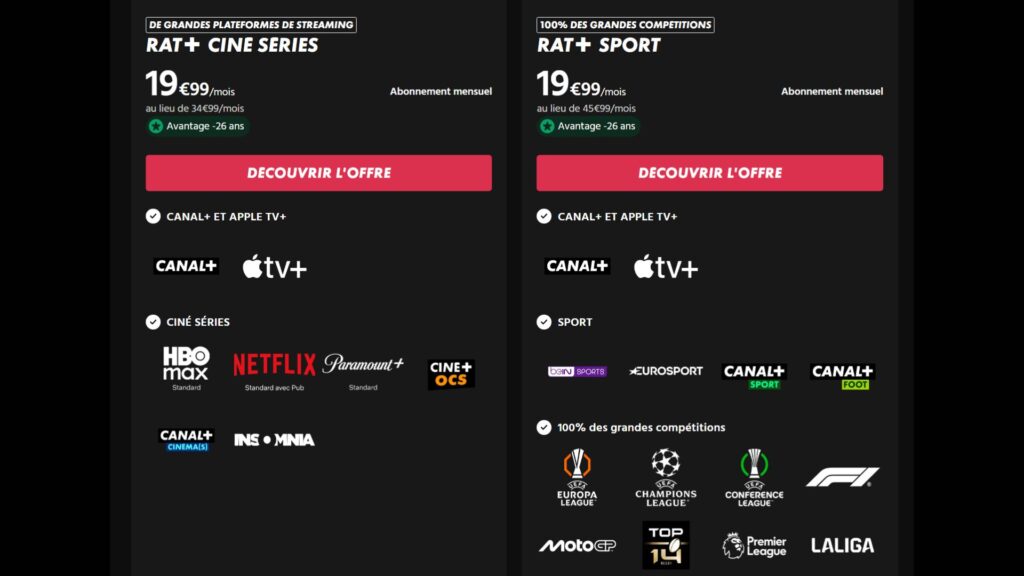 Les abonnements en détails // Source : Canal+ Les abonnements en détails // Source : Canal+