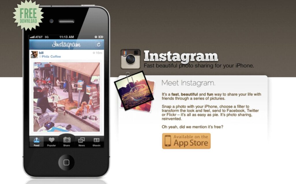 Instagram a été lancé au moment de l'iPhone 4, deux ans après l'App Store.