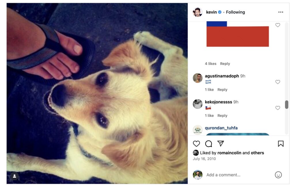 Le premier post de l'histoire d'Instagram.