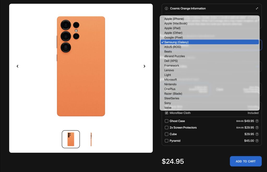 Un Samsung Galaxy S25 Ultra en orange cosmique : qui l'eut cru ?