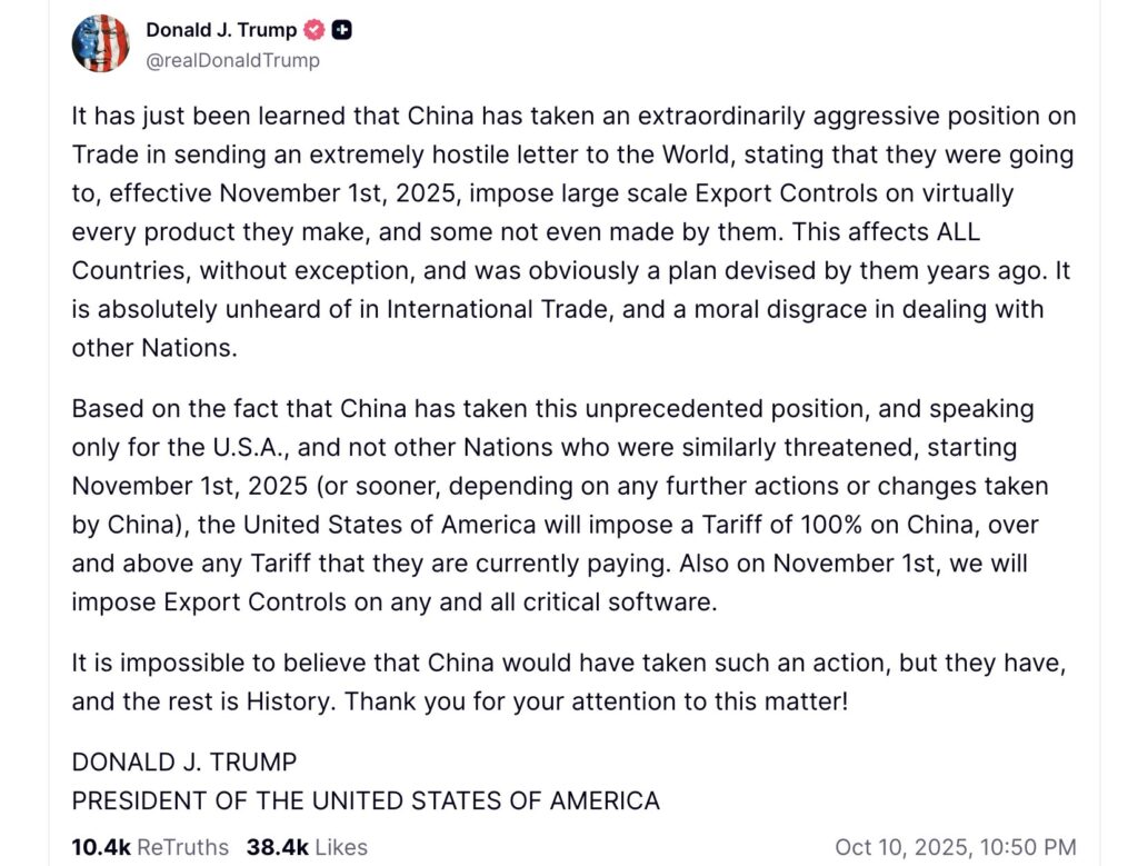 Le second message de Donald Trump sur la Chine. Le second message de Donald Trump sur la Chine.