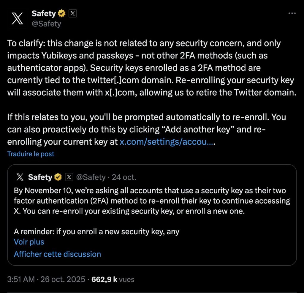 La mort imminente du domaine twitter.com va invalider les passkeys de nombreux utilisateurs.