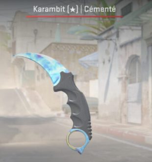 Karambit Blue Gem CS2 // Source : Capture