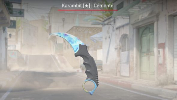 Karambit Blue Gem CS2 // Source : Capture