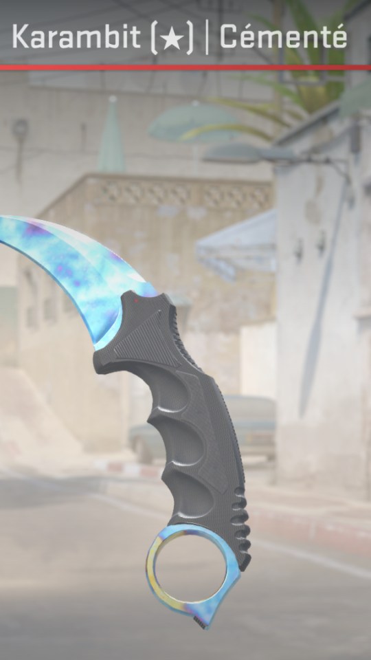 Karambit Blue Gem CS2 // Source : Capture Karambit Blue Gem CS2 // Source : Capture