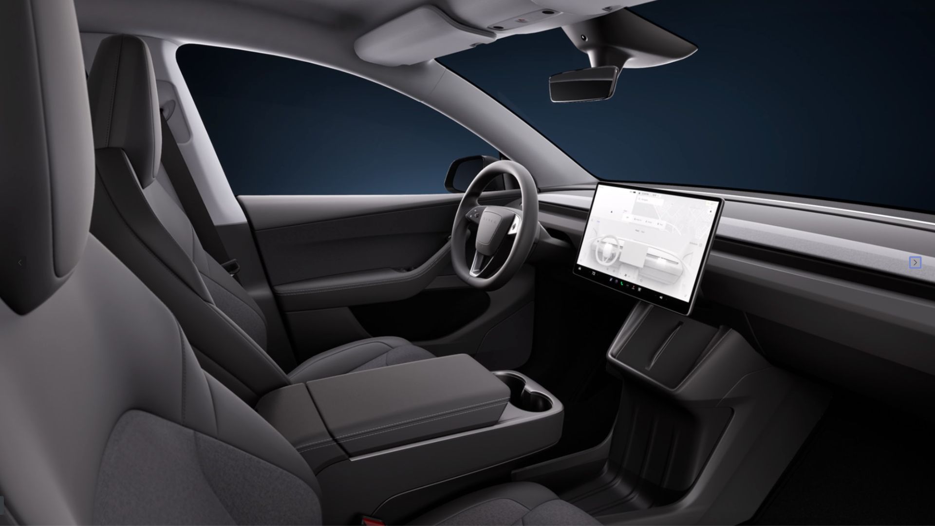 L'intérieur du Tesla Model Y Standard