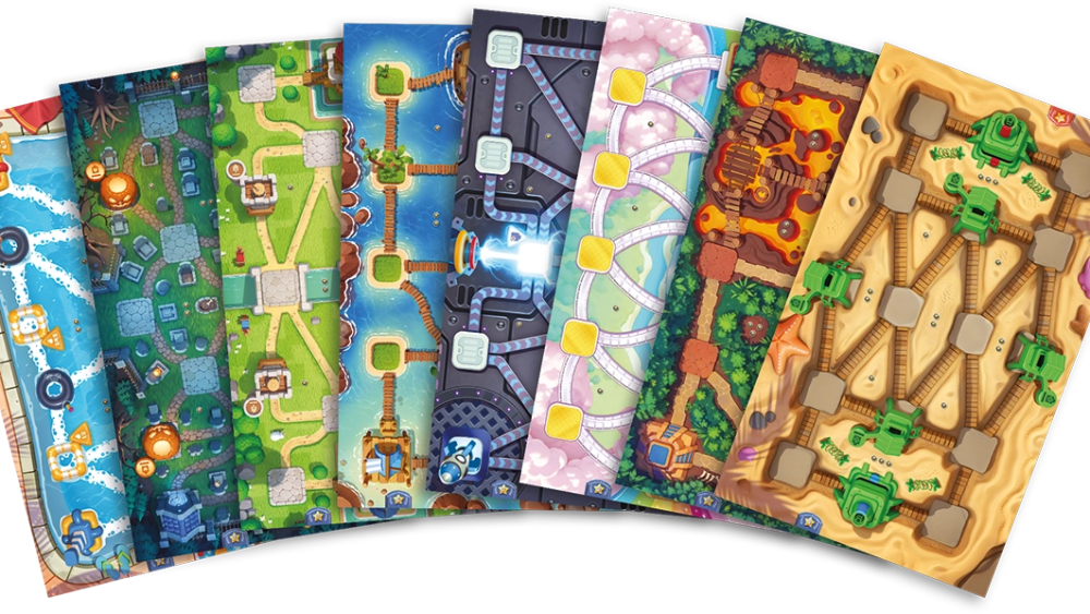 Les 8 terrains de jeu. // Source : Repos Production