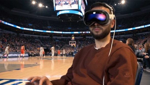 L'Apple Vision Pro va permettre de voir des matchs de NBA // Source : Numerama