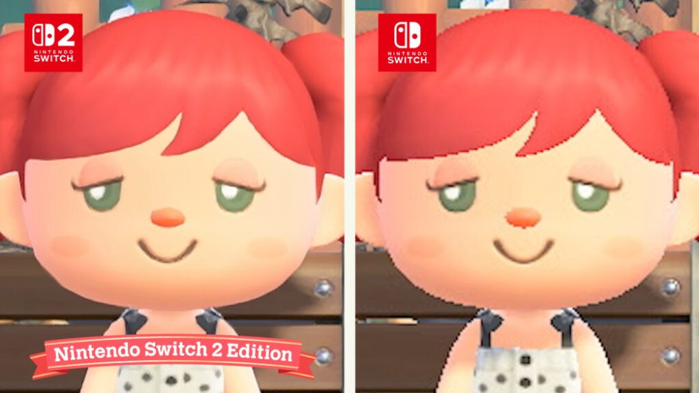Les graphismes Switch 2 et Switch 1 d'Animal Crossing. Les graphismes Switch 2 et Switch 1 d'Animal Crossing.