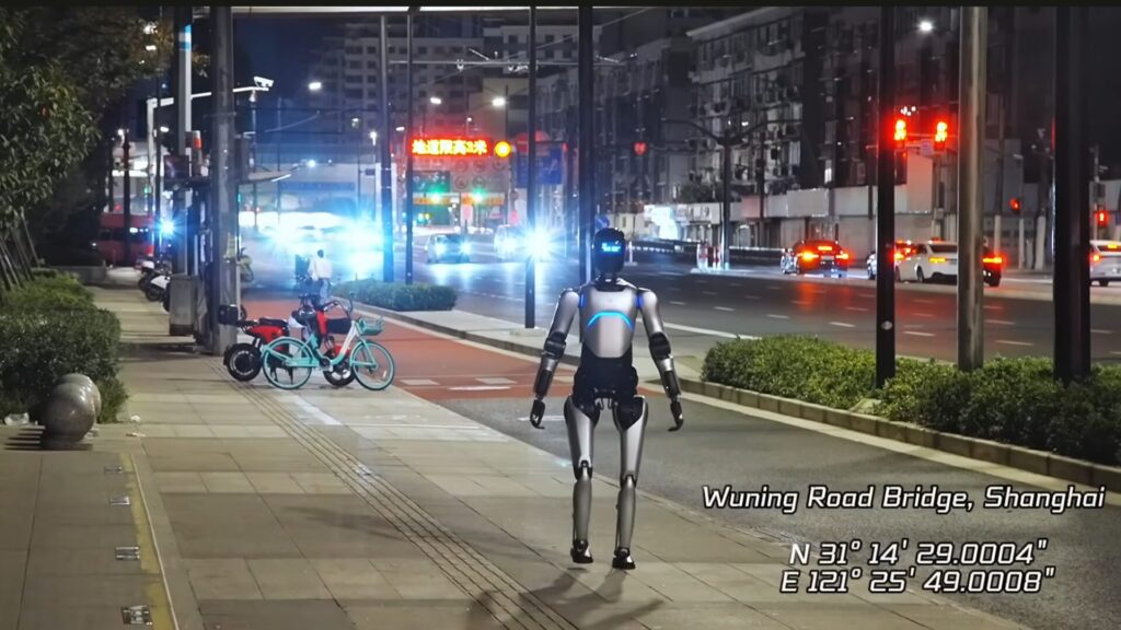 A2 a continué sa marche de nuit. // Source : AgiBot