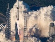 Décollage de la fusée New Glenn. // Source : Via X @JeffBezos (photo recadr&e)