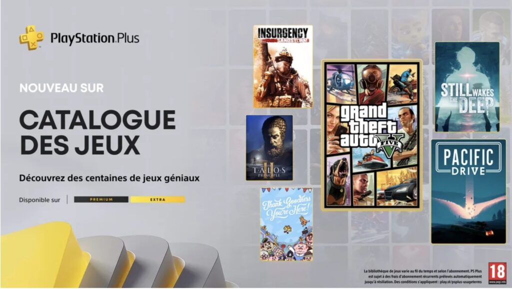 PlayStation Plus Extra et Premium en novembre // Source : Sony