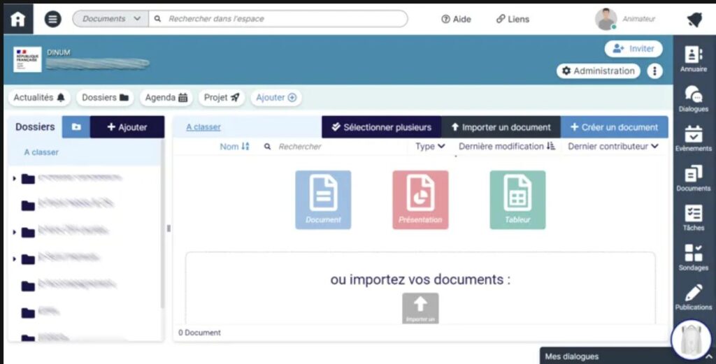 Capture d'&eacute;cran de la plateforme RESANA // Source : https://spote.developpement-durable.gouv.fr/
