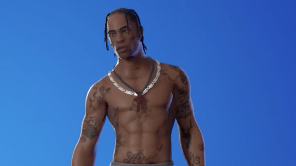 Travis Scott dans Fortnite n'a aucun téton // Source : Fortnite.GG