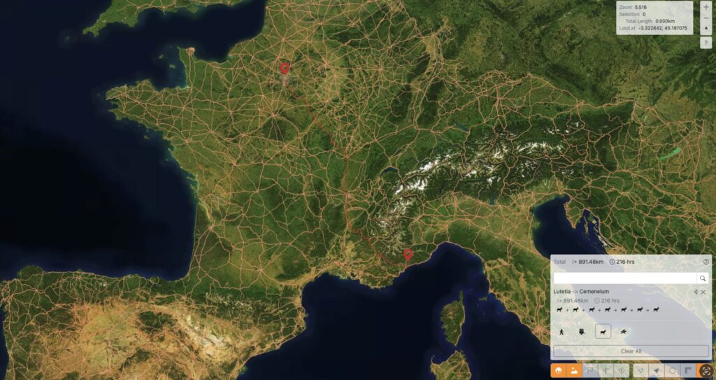 La France sur Itiner-e. // Source : Itiner-e.