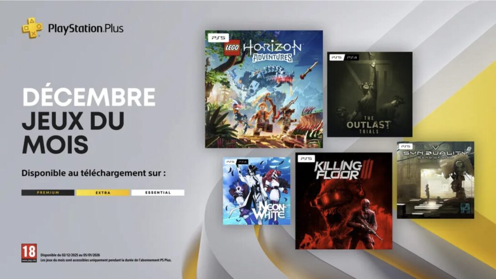 PlayStation Plus en décembre 2025 // Source : Sony