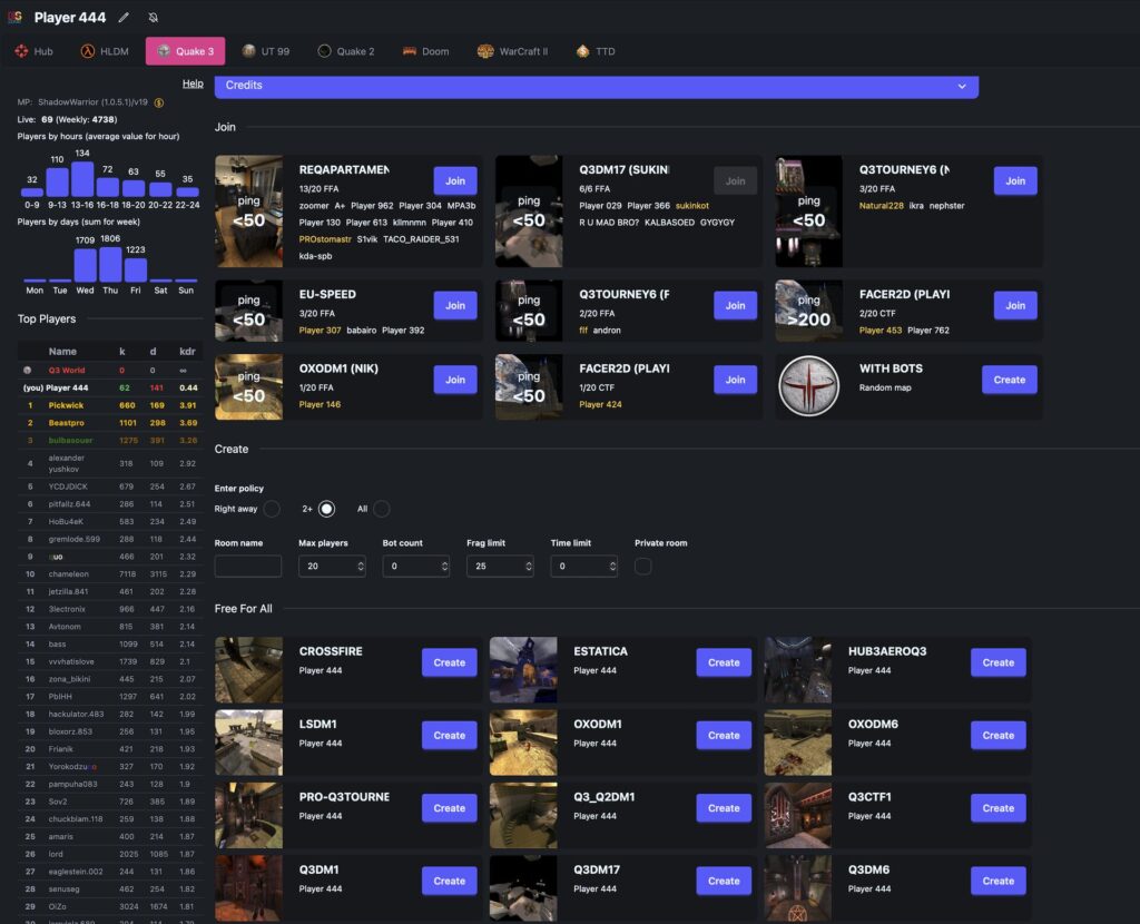 Ce site permet de jouer à de vieux jeux DOS en multijoueur // Source : Capture d'écran