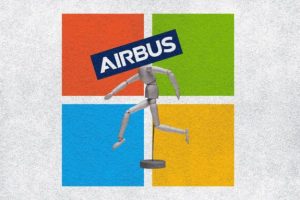 Airbus tente de quitter Microsoft depuis huit ans mais n'y parvient pas // Source : Montage Numerama