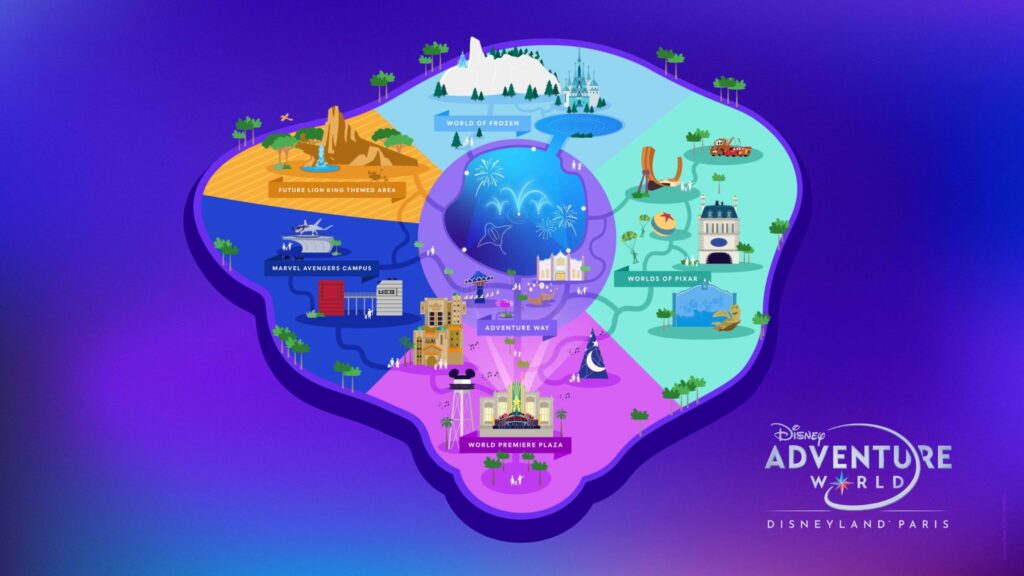 Le plan de Disney Adventure World  // Source : Disneyland