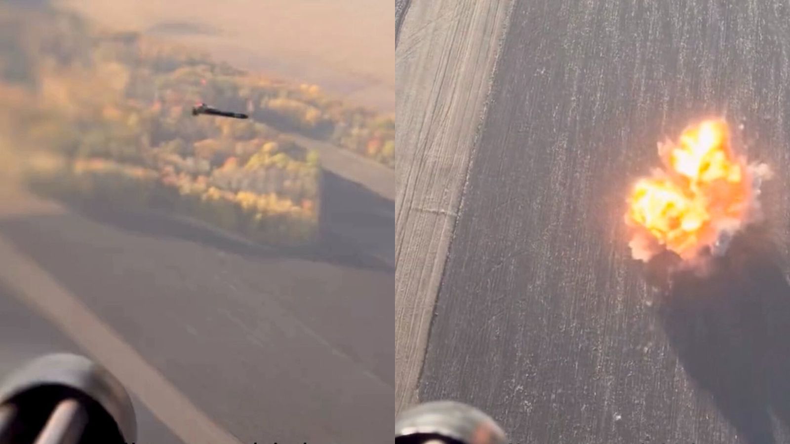 Un hÃ©licoptÃ¨re ukrainien intercepte et abat un drone russe Ã  la mitrailleuse (vidÃ©o)