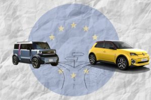 e-car européenne indécise // Source : Raphaelle Baut sur Canva