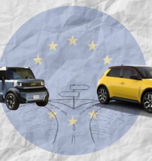 e-car européenne indécise // Source : Raphaelle Baut sur Canva