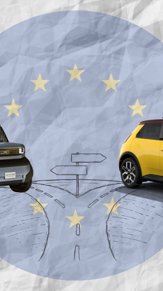 e-car européenne indécise // Source : Raphaelle Baut sur Canva