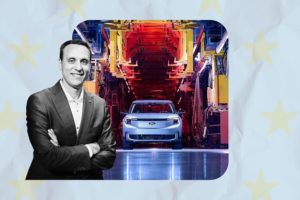 Jim Baumpick nouveau patron de Ford Europe // Source : Montage Numerama avec Canva Jim Baumpick nouveau patron de Ford Europe // Source : Montage Numerama avec Canva