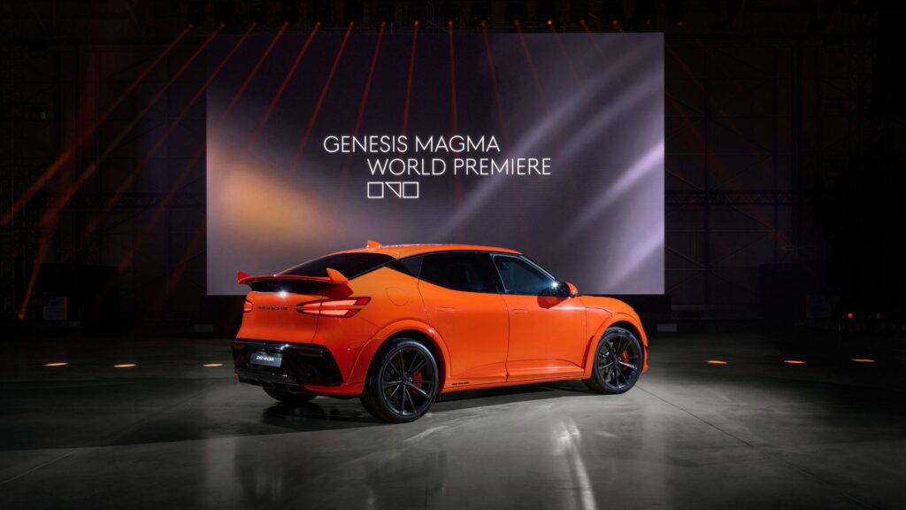 Genesis va lancer la sportive électrique GV60 Magma en France en 2026. // Source : Genesis Genesis va lancer la sportive électrique GV60 Magma en France en 2026. // Source : Genesis