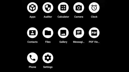 Les applications préinstallées sur GrapheneOS. // Source : Numerama
