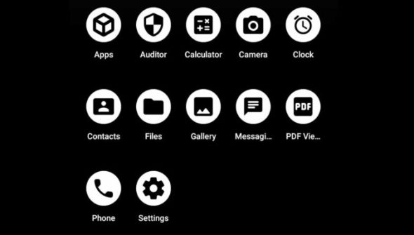 Les applications préinstallées sur GrapheneOS. // Source : Numerama