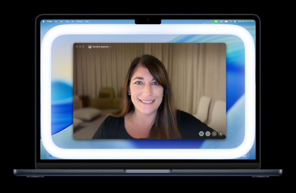 Le mode Edge Light de macOS 26.2 ajoute un cadre blanc autour de l'écran.