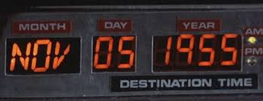 La fameuse date cruciale de Retour vers le Futur // Source : Universal Pictures La fameuse date cruciale de Retour vers le Futur // Source : Universal Pictures