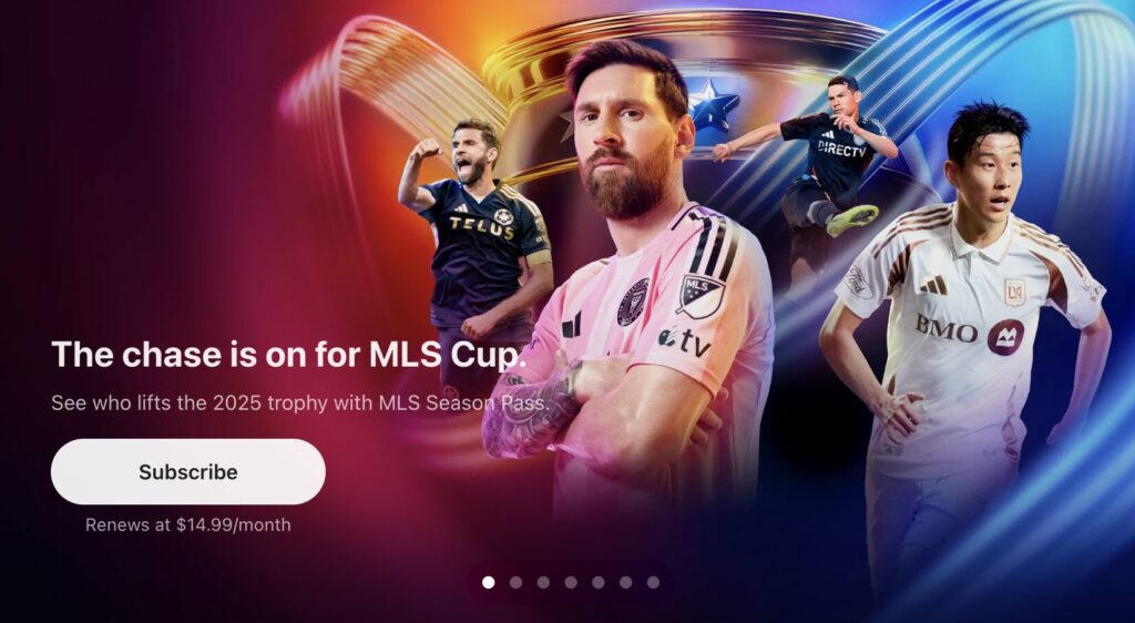Aux États-Unis, le MLS Season Pass coûte 14,99 dollars par mois. C'est plus que l'abonnement Apple TV à 12,99 dollars.