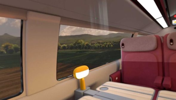 Le TGV INOUI depuis un Apple Vision Pro. // Source : Capture Numerama Le TGV INOUI depuis un Apple Vision Pro. // Source : Capture Numerama