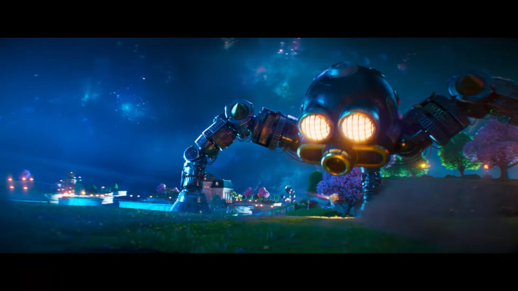 Regardez bien sous le robot : on voit Harmony se propulser à la vitesse de la lumière pour tout détruire.