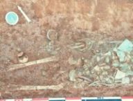 La sépulture de la femme aristocrate, connue sous le nom de Dame au diadème inversé // Source : Ministère grec de la Culture