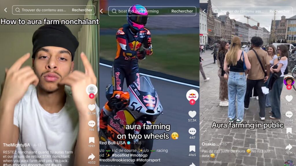 Sur TikTok, le hashtag # aurafarming cumule 238.1K publications. // Source : Capture d'écran Sur TikTok, le hashtag # aurafarming cumule 238.1K publications. // Source : Capture d'écran